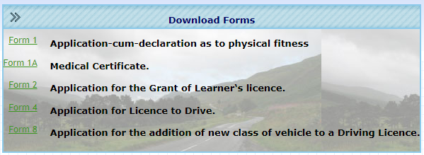 Haryana Heavy Licence form Download Kare