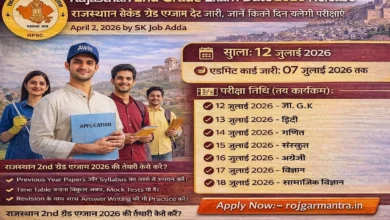 Rajasthan 2nd Grade Exam Date 2026